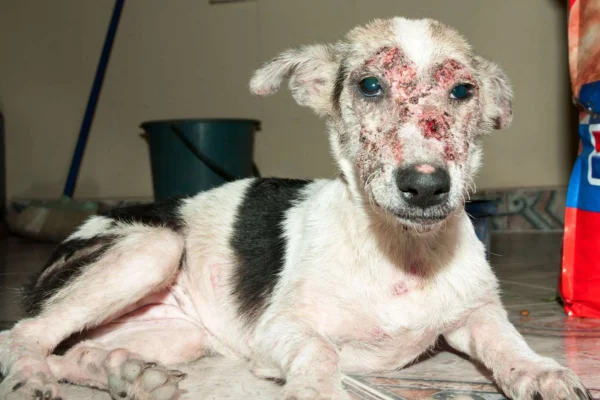 Sarna em cães - Sintomas e Tratamento e Prevenção 1vettop% Sarna em cães