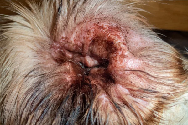 Sarna otodécica em cães 2vettop% Sarna otodécica em cães